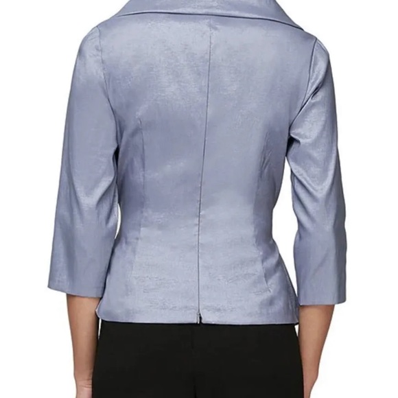 Alex Evenings Taffeta Shawl V-Neck Collar Tie Waist Blouse/top/nwt - Picture 4 of 4